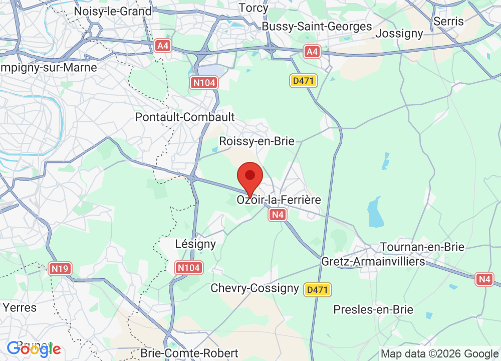 Standort von Golf Ozoir la Ferrière auf der Karte